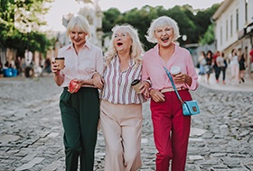 Senior women in the town