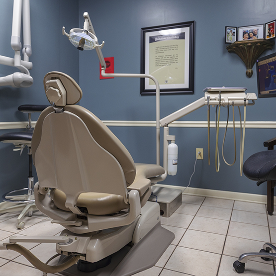 Dental exam chair