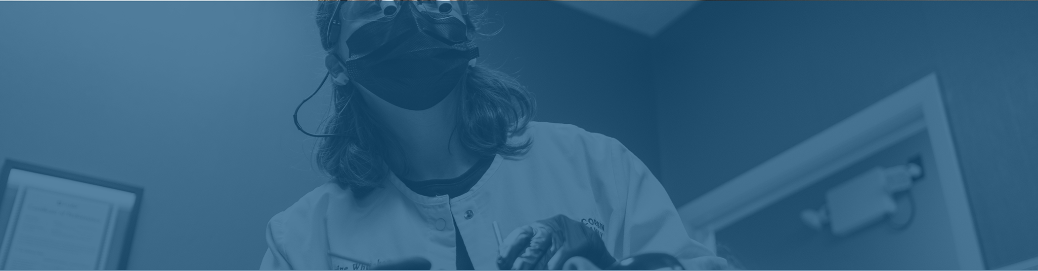 Cosmetic dentist treating a patient