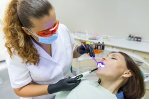 woman sleeping dental work