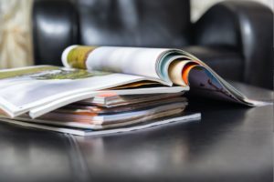 Stack of magazines