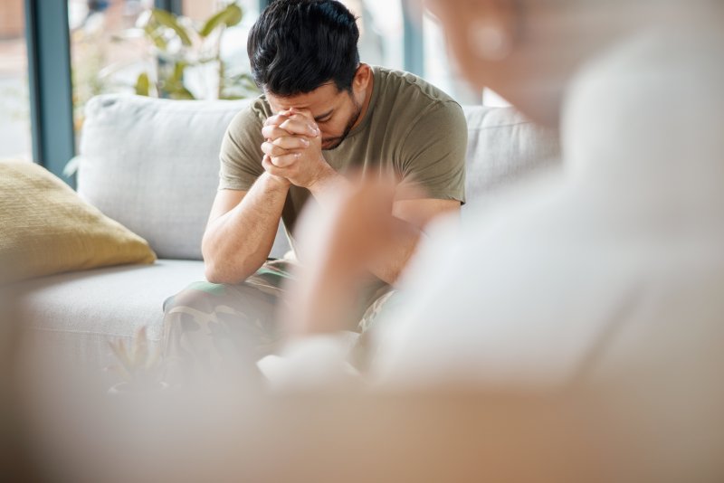 a man experiencing depression